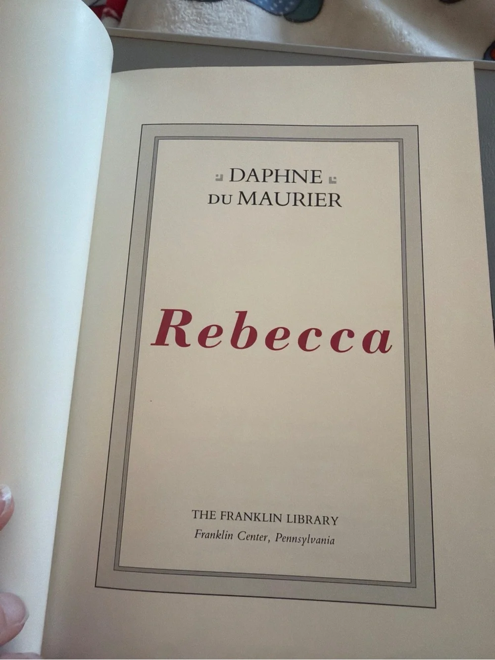 Rebecca Franklin Library Collector Edition Daphne du Maurier Hardcover